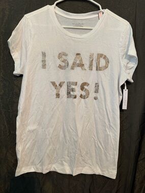 Victoria's Secret White 'I Said Yes' Bride Tee